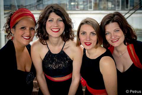 Anaïs Vintour, Corinne Bahuaud, Marion Delcourt, Delphine Cadet <br>Photo Pierre Virly